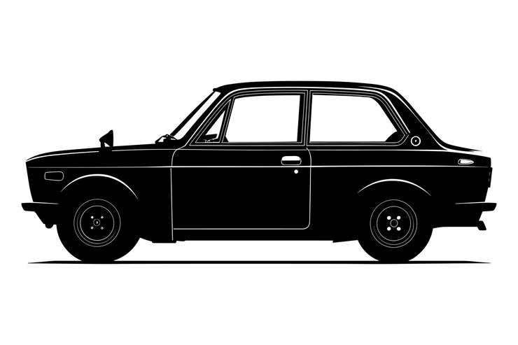 Вектор 1968 datsun 510 силуэтный вектор
