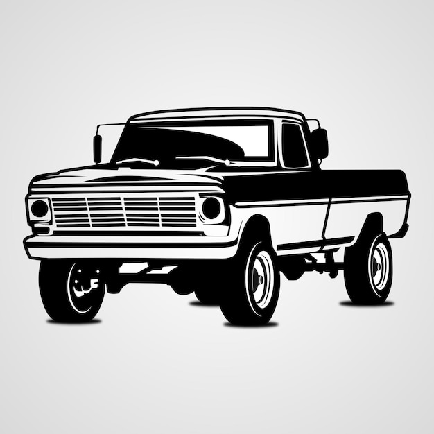 1969 Ford F250 silhouet Vector