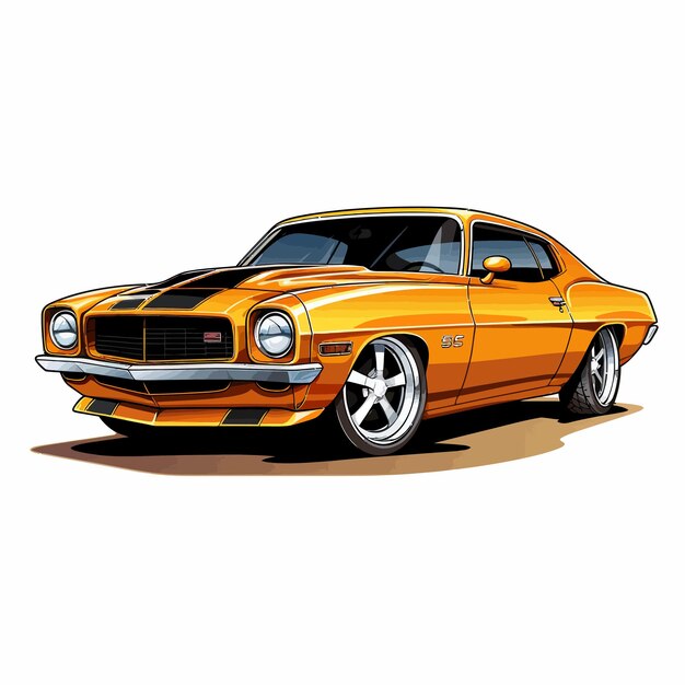 ベクトル 1970s_custom_muscle_car_vector