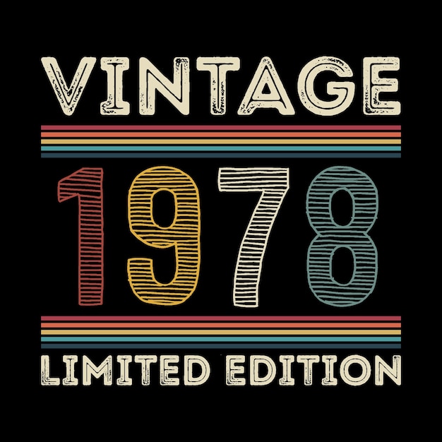1978 vintage retro t-shirt ontwerp vector