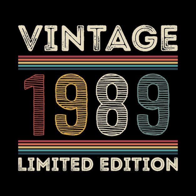 1989 vintage retro t shirt design vector