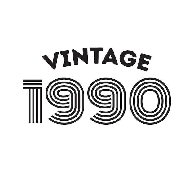 Vector 1990 vintage retro t shirt design vector
