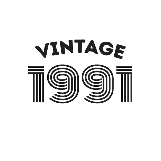 1991 vintage retro t-shirt ontwerp vector