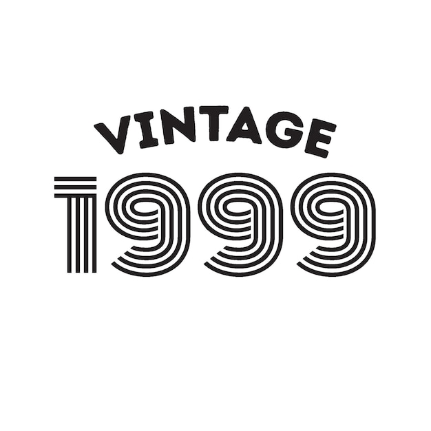 1999 vintage retrò t-shirt design vettoriale