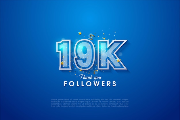 19k volgers, bedankt sjabloon