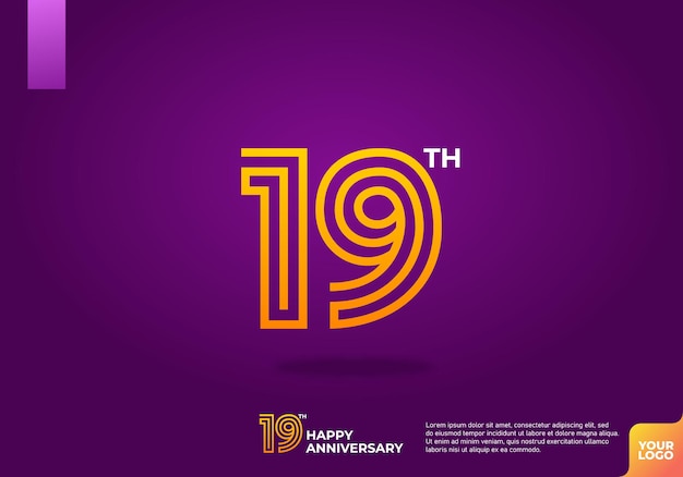 19th anniversary logotype