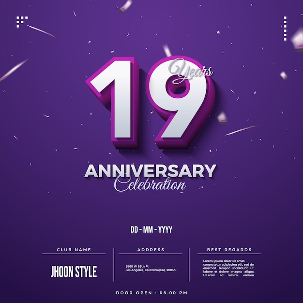 19th anniversary purple