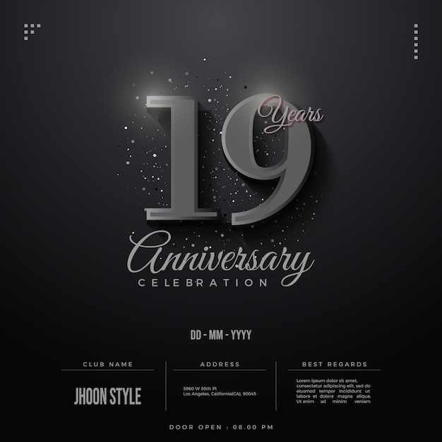 19th anniversary with a simple but elegant concept