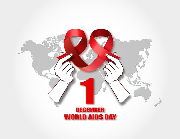 1st December, World Aids Day.Banner Background Illustration.