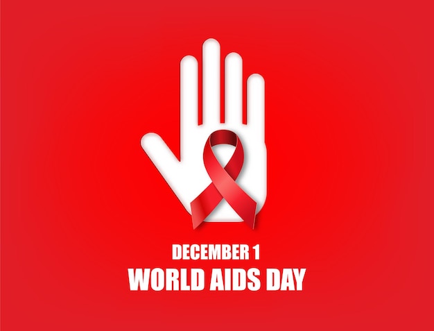 1 dicembre, giornata mondiale contro l'aids.illustrazione dello sfondo del banner.