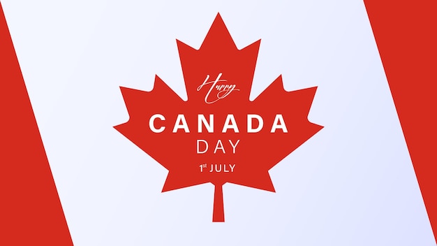 Vector 1st july canada country celebration greeting design canada independence day national day