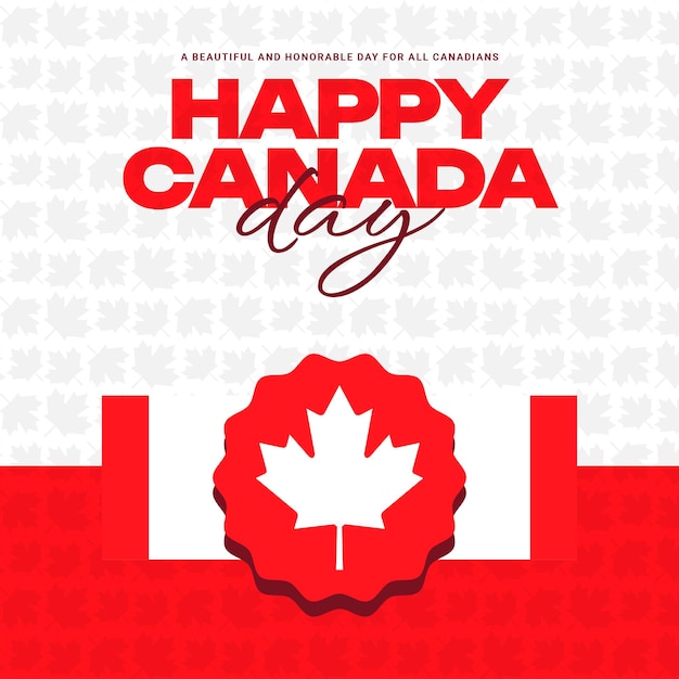 1 luglio celebrazione del canada day modello di banner post sui social media di instagram