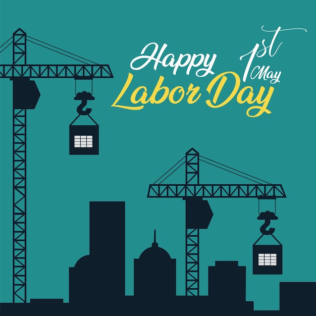 Vector 1st may happy international labor vector banner template