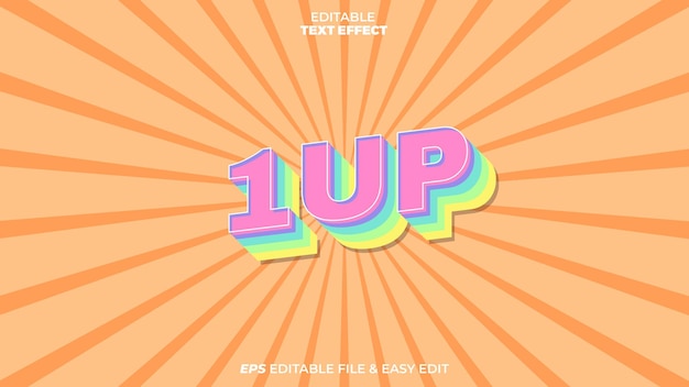 1UP Editable Text Effect amp Easy Edit