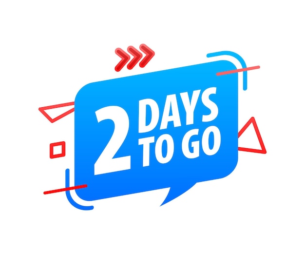 Premium Vector | 2 days to go icon days left badges offer countdown ...