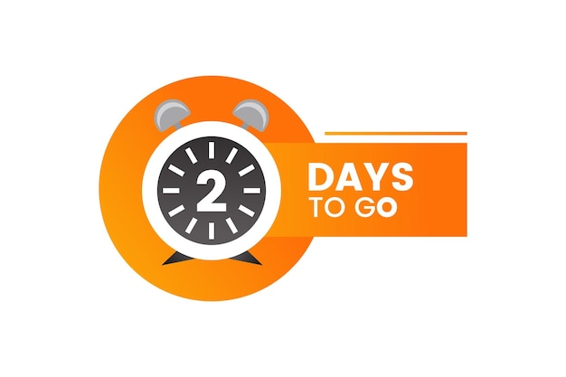 2 days to go vector illustration