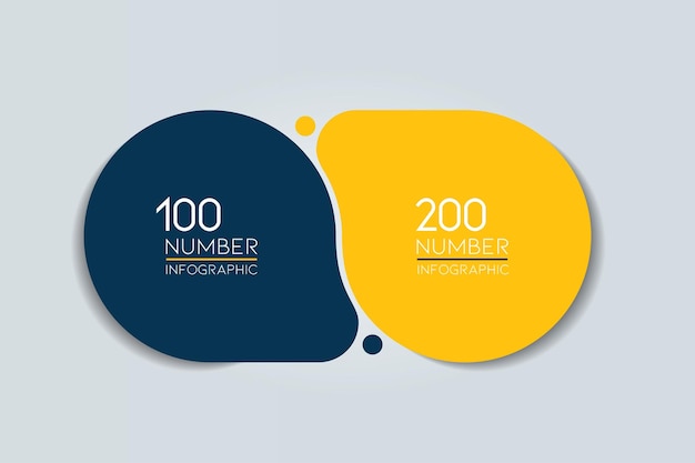 2 elements scheme diagram Two connected circles Infographic template