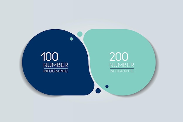 2 elements scheme diagram two connected circles infographic template