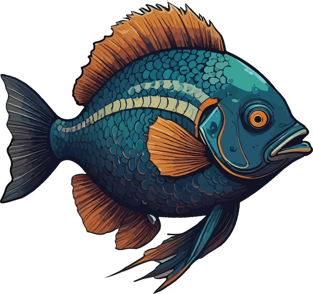 Vector 2 fish vectors for your design