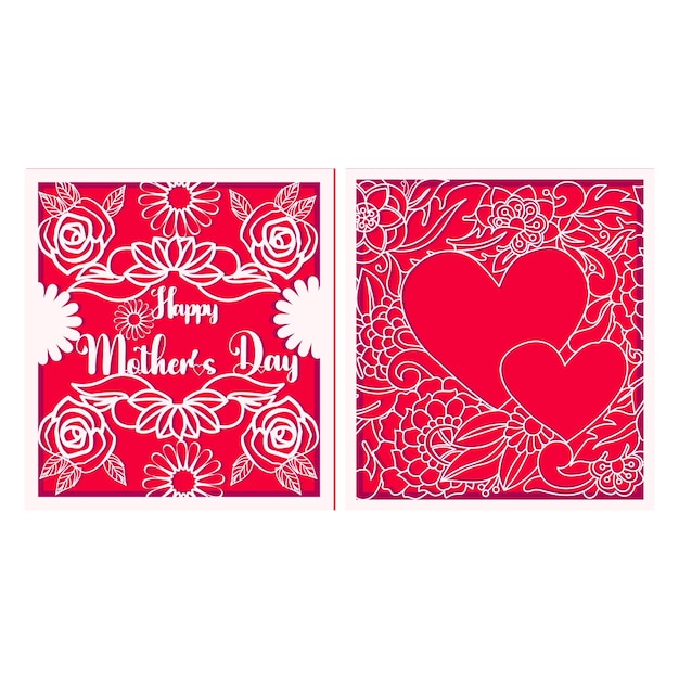 2 layer pink Mothers Day Gift Card background