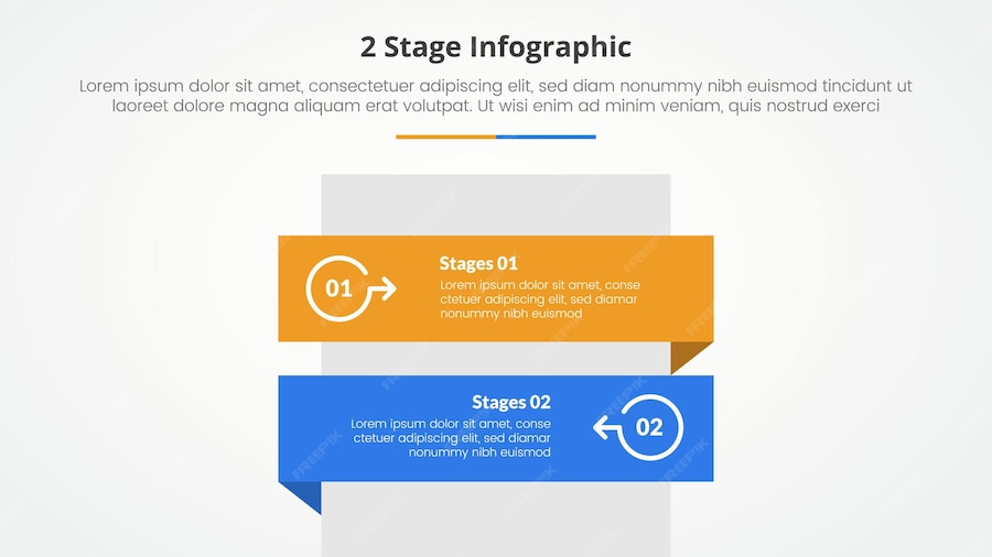 Premium Vector | 2 points stage template infographic concept for slide ...