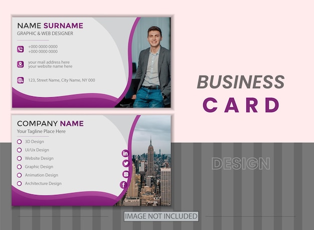 2 sided business card template word