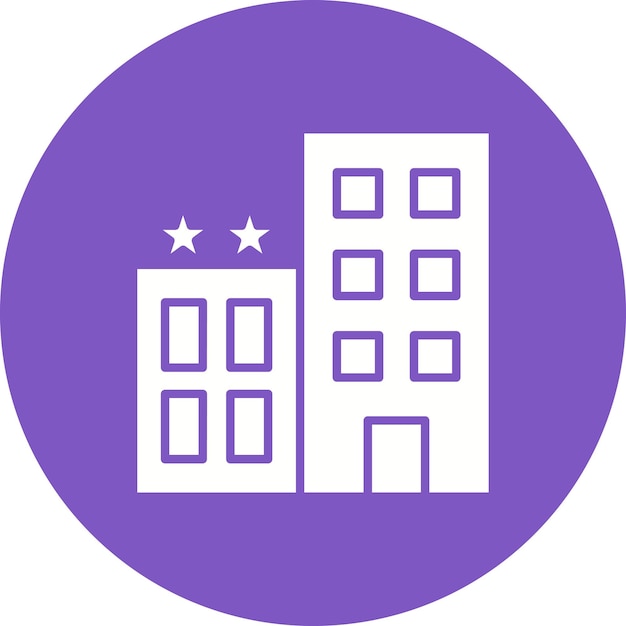 2 Star Hotel icon vector image Can be used for Hotel Management