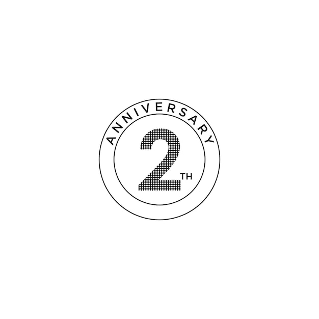 2 th anniversary icon logo design