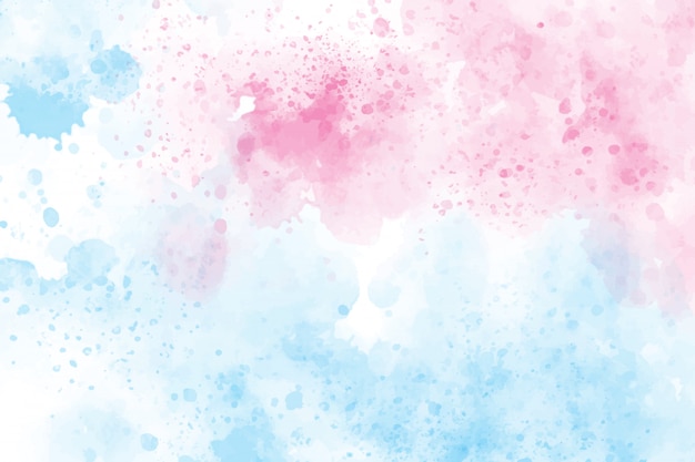 2 tones blue and pink watercolor wash splash background