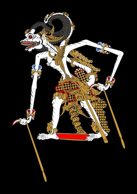 Vector 2 wayang traditioneel javaans indonesisch