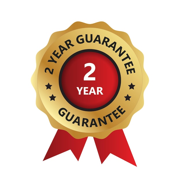 2 anni di garanzia badge certificato di garanzia 2 anni di garanzia logo anno di garanzia logo vector photo