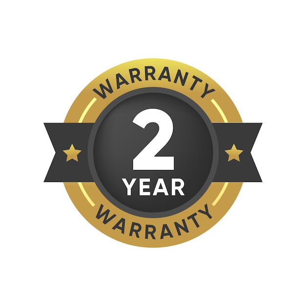 Vector 2 year warranty badge sign illustration vector design