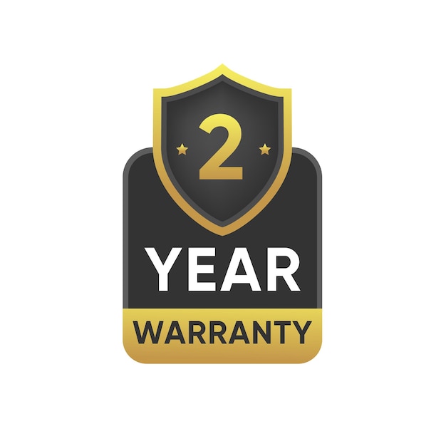 Vector 2 year warranty badge sign illustration vector design