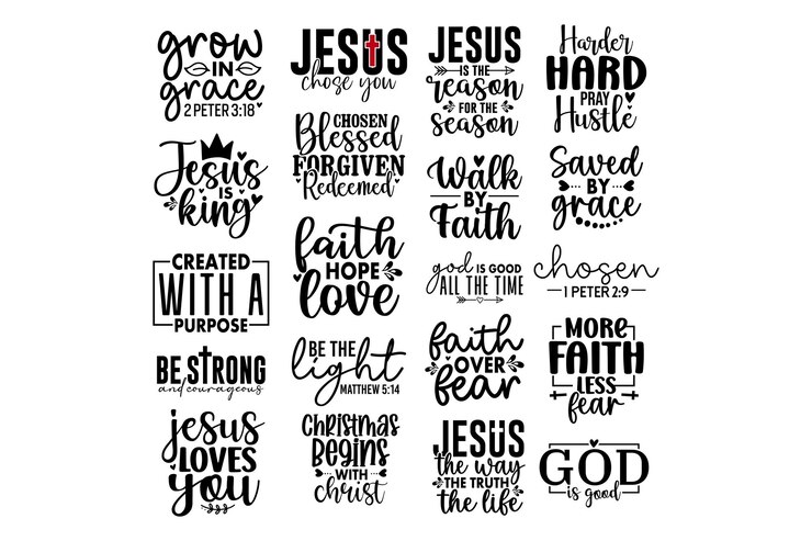 20 Christian SVG Design Bundle