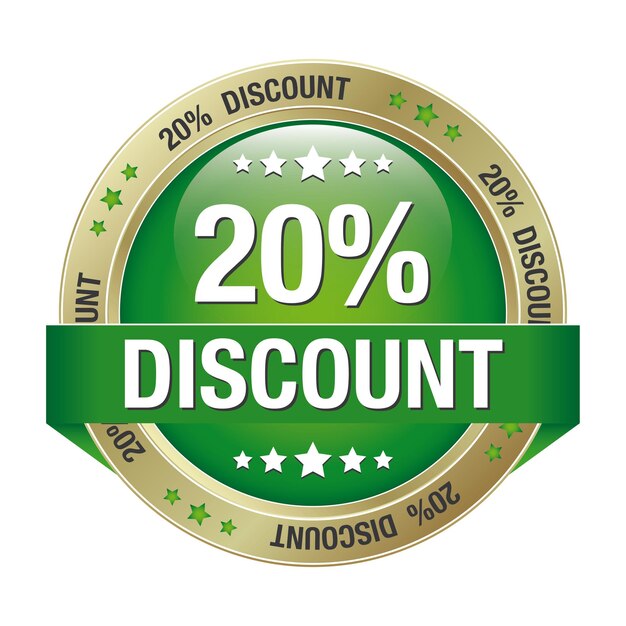 Vector 20 discount green gold button