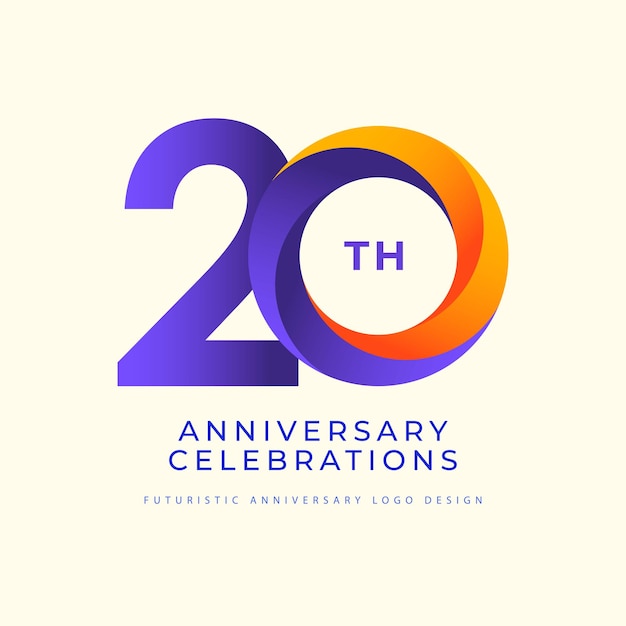 20 jaar jubileum logo vieringen concept