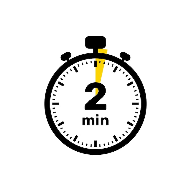 20 Minutes Analog Clock Icon white background design