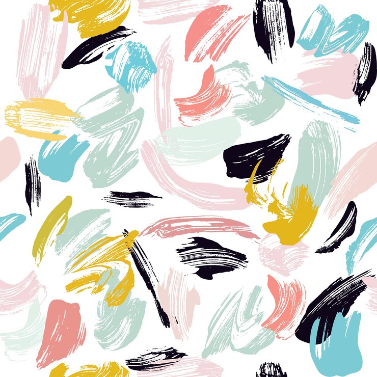 Vector 20 pastel brushstrokes decorative seamless pattern repeating background tileable wallpaper print