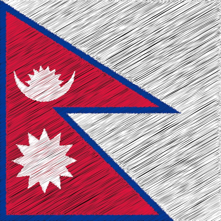 Vector 20 september nepal national day flag design
