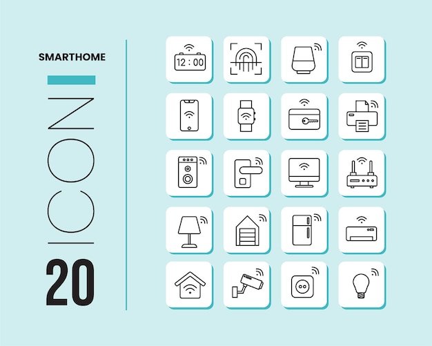 20 Smarthome Line Icon Pack