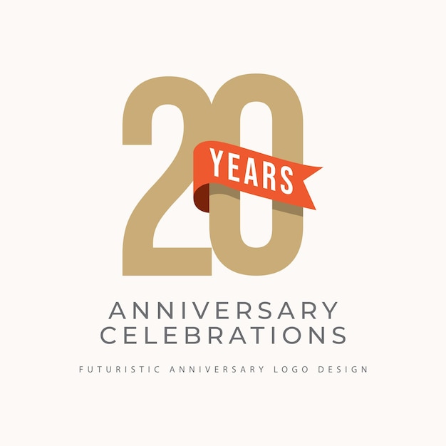 Vector 20 years anniversary celebrations logo concept