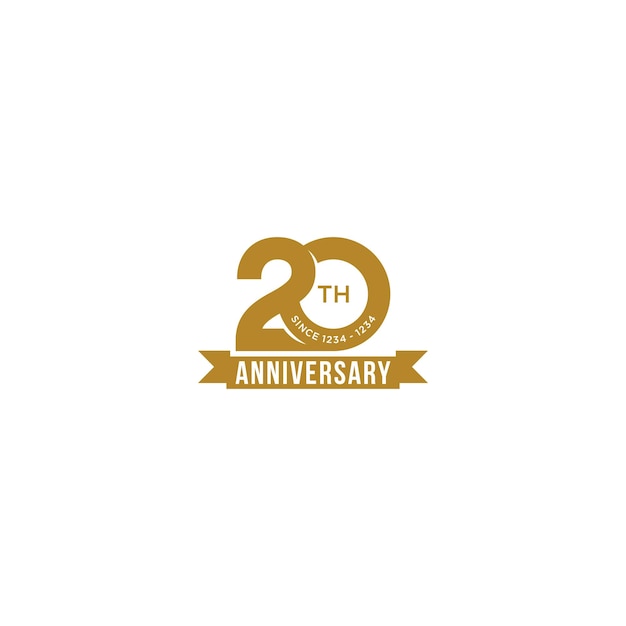 Segno del logo dell'anniversario di 20 anni