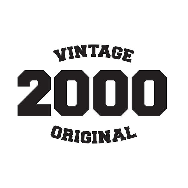 Vector 2000 vintage originele t-shirtontwerpvector