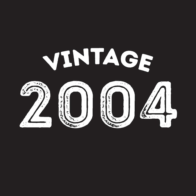 Vector 2004 vintage retro t-shirt ontwerp vector