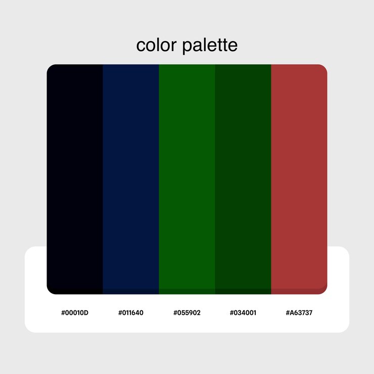 Vector 200956 hex color theme inspiration deep green blue black dark