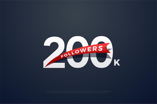 200k follower con numeri tridimensionali.