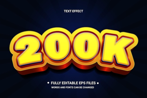 200K Teksteffect Vector EPS