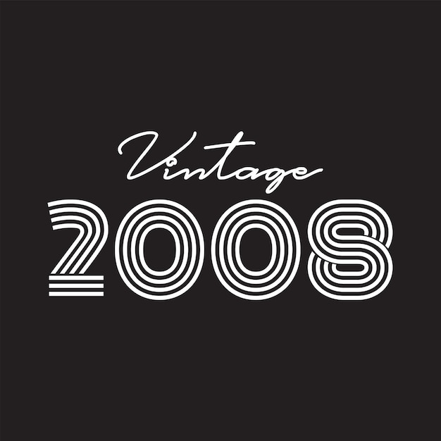 Vector 2010 vintage retro t shirt design vector black background