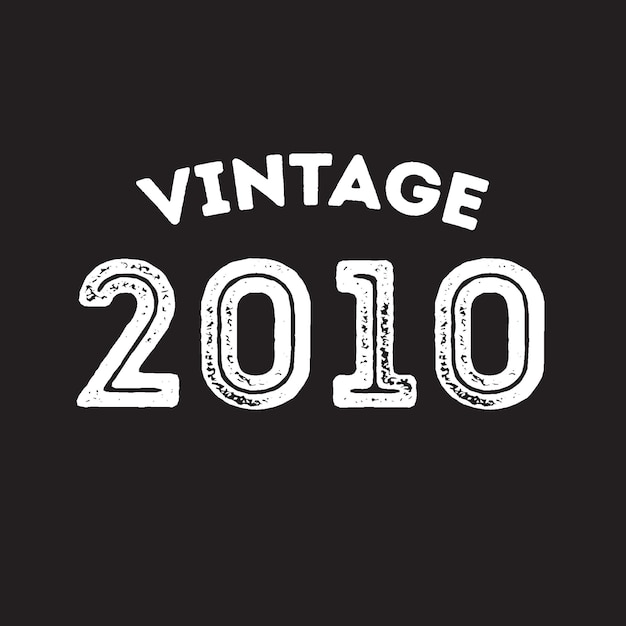 2010 vintage retro t shirt design vector