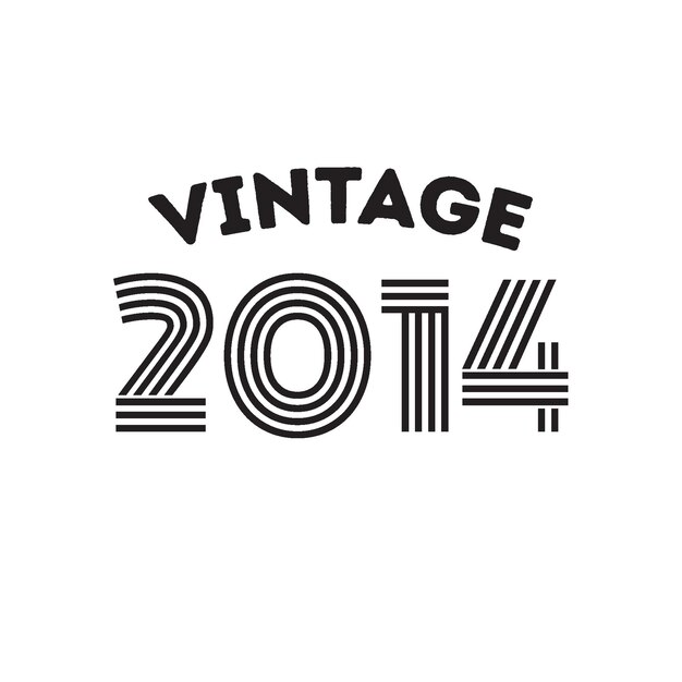 Vector 2014 vintage retro t-shirt ontwerp vector